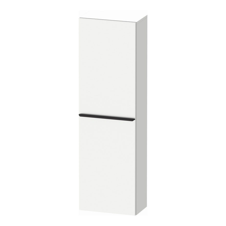 Hoge Kast Duravit D-Neo Kolomkast Wand 132 cm Linksdraaiend Mat Wit