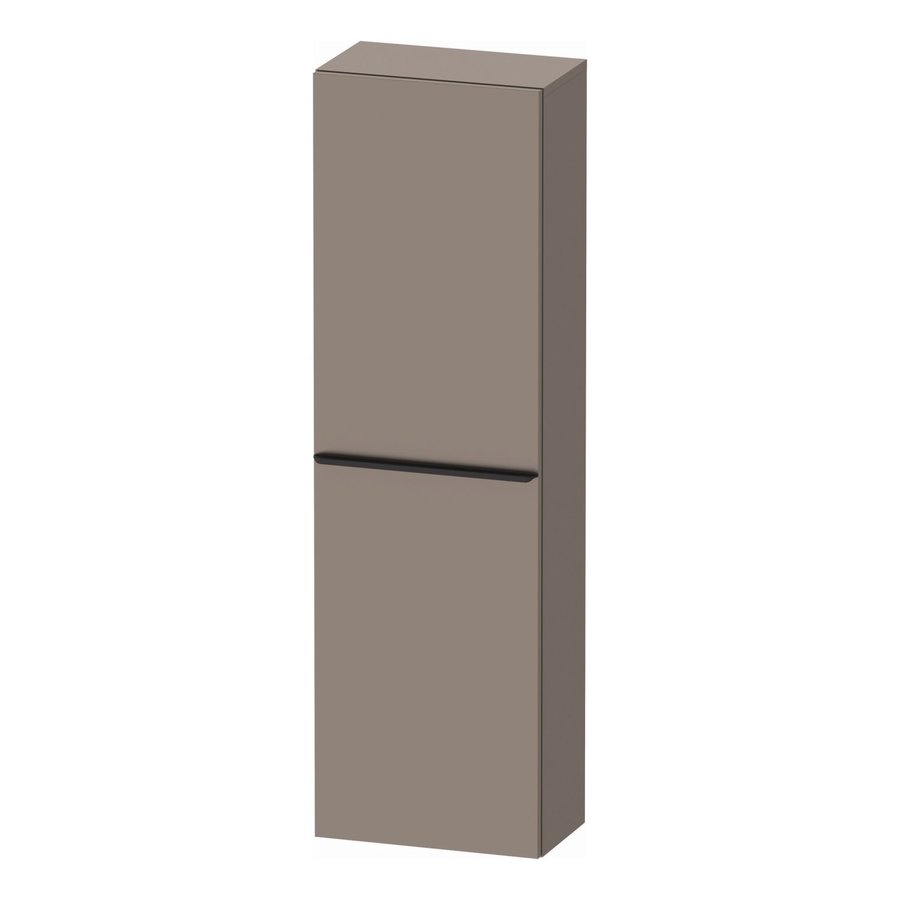 Hoge Kast Duravit D-Neo Kolomkast Wand 132 cm Rechtsdraaiend Mat Basalt