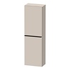 Duravit Hoge Kast Duravit D-Neo Kolomkast Wand 132 cm Rechtsdraaiend Mat Taupe