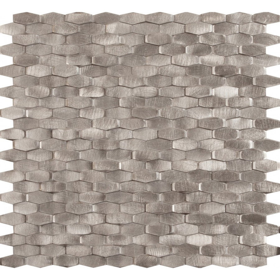 Mozaiek Tegels Dune Halley Silver Hexagon 28.4x30 cm Zilver (Prijs per Matje)