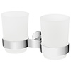 Haceka Tandenborstelhouder Haceka Gio Dubbel Glas Met Chroom