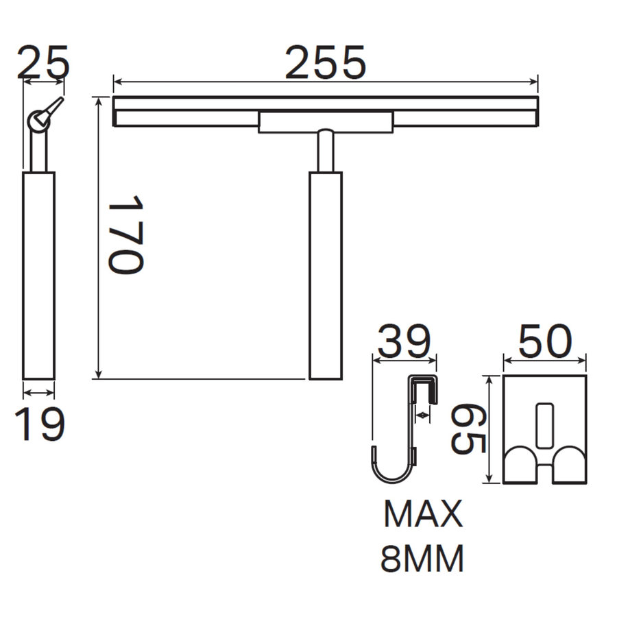 NIET MEER LEVERBAAR Douchewisser Haceka Selection Met Haak Mat Zwart