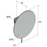 Vergrotingsspiegel Hotbath Gal Wandmontage 20 cm Chroom