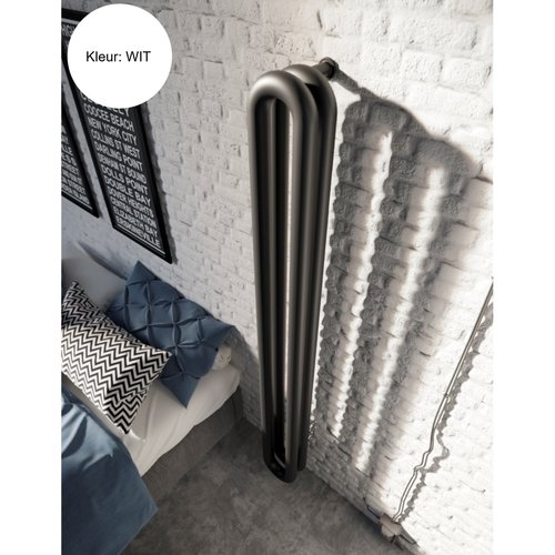 Designradiator Instamat Tubone-V 150x21x22cm Incl. Aansluitset Wit 