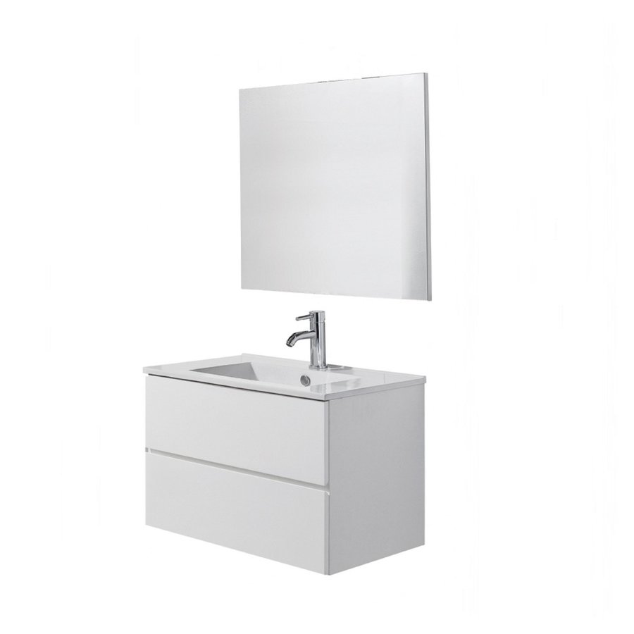 Badmeubelset London Basis 80 cm incl. Spiegel Wit