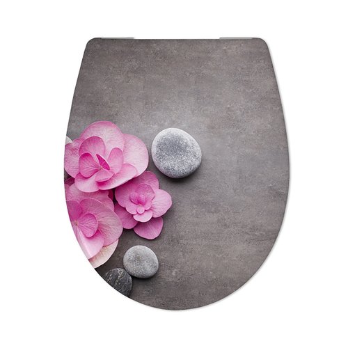 Toiletzitting Cedo Orchid en Stones Softclose Grijs 