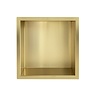 Inbouwnis Wiesbaden 30x30x10 cm Geborsteld Messing Goud