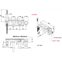 Badkraan Inbouw Bongio Squadra Thermostatisch 16 cm Uitloop met Handdoucheset en 2-Weg Omstel Mat Zwart