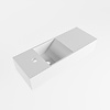 Fontein Mondiaz Tyne 60 cm Solid Surface Positie Links 1 Kraangat Talc