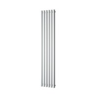 Designradiator Plieger Trento 814 Watt Middenaansluiting 180x35 cm Zilver Metallic