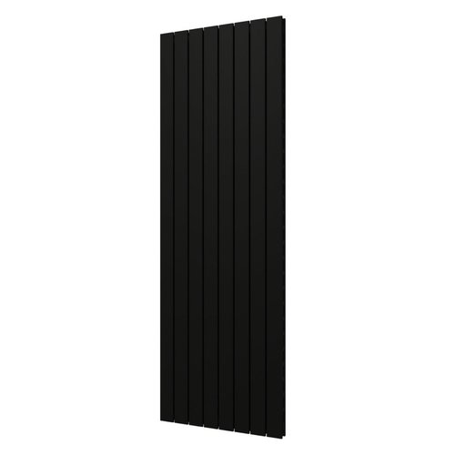 Designradiator Plieger Cavallino Retto Dubbel 1549 Watt Middenaansluiting 180x60,2 cm Mat Zwart 