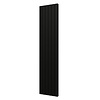 Designradiator Plieger Cavallino Retto Dubbel 1287 Watt Middenaansluiting 200x45 cm Mat Zwart