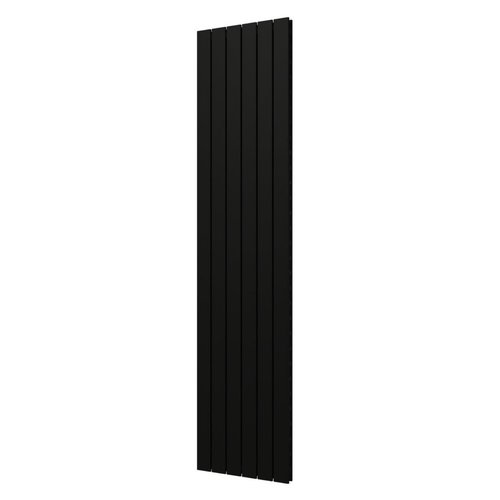 Designradiator Plieger Cavallino Retto Dubbel 1287 Watt Middenaansluiting 200x45 cm Mat Zwart 