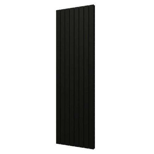 Designradiator Plieger Cavallino Retto Dubbel 1716 Watt Middenaansluiting 200x60,2 cm Mat Zwart 