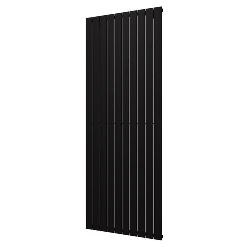 Designradiator Plieger Cavallino Retto Enkel 1666 Watt Middenaansluiting 200x75,4 cm Mat Zwart 