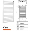 Plieger Designradiator Vale 1120 x 660 mm Mat Zwart