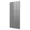 Plieger Designradiator Plieger Cavallino Retto Dubbel 1936 Watt Middenaansluiting 180x75,4 cm Zilver Metallic