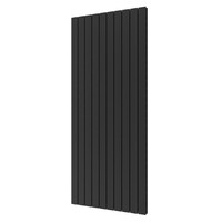 Designradiator Plieger Cavallino Retto Dubbel 1936 Watt Middenaansluiting 180x75,4 cm Black Graphite