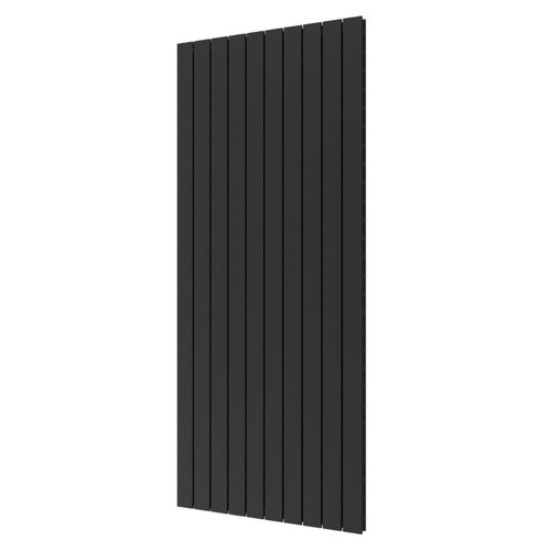 Designradiator Plieger Cavallino Retto Dubbel 1936 Watt Middenaansluiting 180x75,4 cm Black Graphite 