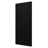 Designradiator Plieger Cavallino Retto Dubbel 1936 Watt Middenaansluiting 180x75,4 cm Zwart