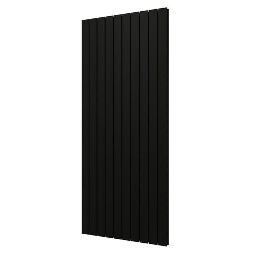 Designradiator Plieger Cavallino Retto Dubbel 1936 Watt Middenaansluiting 180x75,4 cm Zwart 