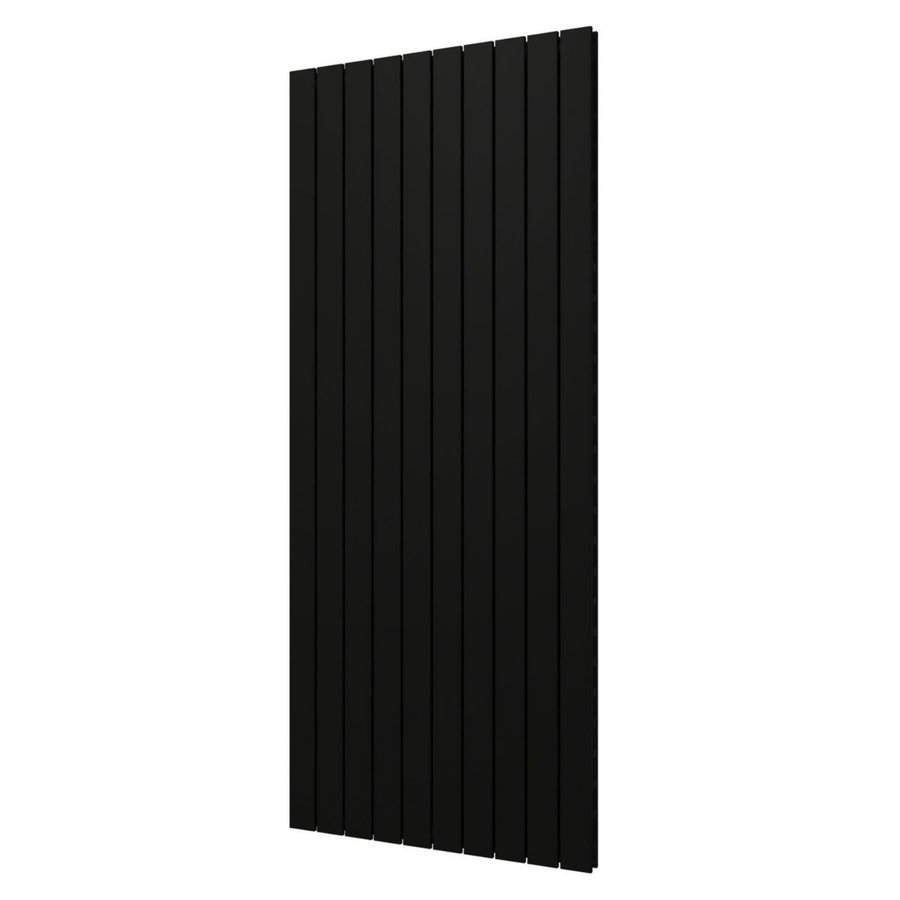 Designradiator Plieger Cavallino Retto Dubbel 1936 Watt Middenaansluiting 180x75,4 cm Zwart