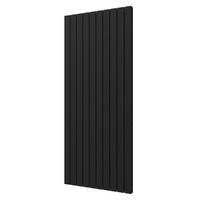 Designradiator Plieger Cavallino Retto Dubbel 1936 Watt Middenaansluiting 180x75,4 cm Donkergrijs Structuur