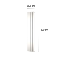 Designradiator Plieger Cavallino Retto Enkel 666 Watt Middenaansluiting 200x29,8 cm Donkergrijs Structuur