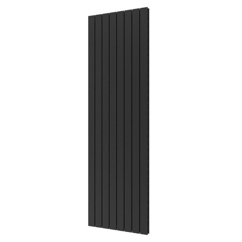 Designradiator Plieger Cavallino Retto Dubbel 1716 Watt Middenaansluiting 200x60,2 cm Black Graphite 