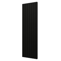 Designradiator Plieger Cavallino Retto Dubbel 1716 Watt Middenaansluiting 200x60,2 cm Zwart