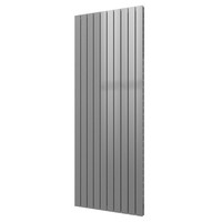 Designradiator Plieger Cavallino Retto Dubbel 2146 Watt Middenaansluiting 200x75,4 cm Zilver Metallic