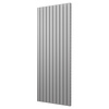 Plieger Designradiator Plieger Cavallino Retto Dubbel 2146 Watt Middenaansluiting 200x75,4 cm Pearl Grey