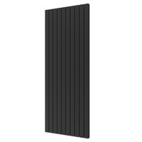 Designradiator Plieger Cavallino Retto Dubbel 2146 Watt Middenaansluiting 200x75,4 cm Black Graphite