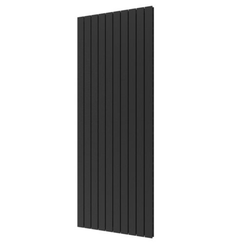 Designradiator Plieger Cavallino Retto Dubbel 2146 Watt Middenaansluiting 200x75,4 cm Black Graphite 