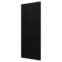 Designradiator Plieger Cavallino Retto Dubbel 2146 Watt Middenaansluiting 200x75,4 cm Zwart