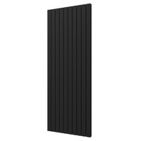 Designradiator Plieger Cavallino Retto Dubbel 2146 Watt Middenaansluiting 200x75,4 cm Donkergrijs Structuur