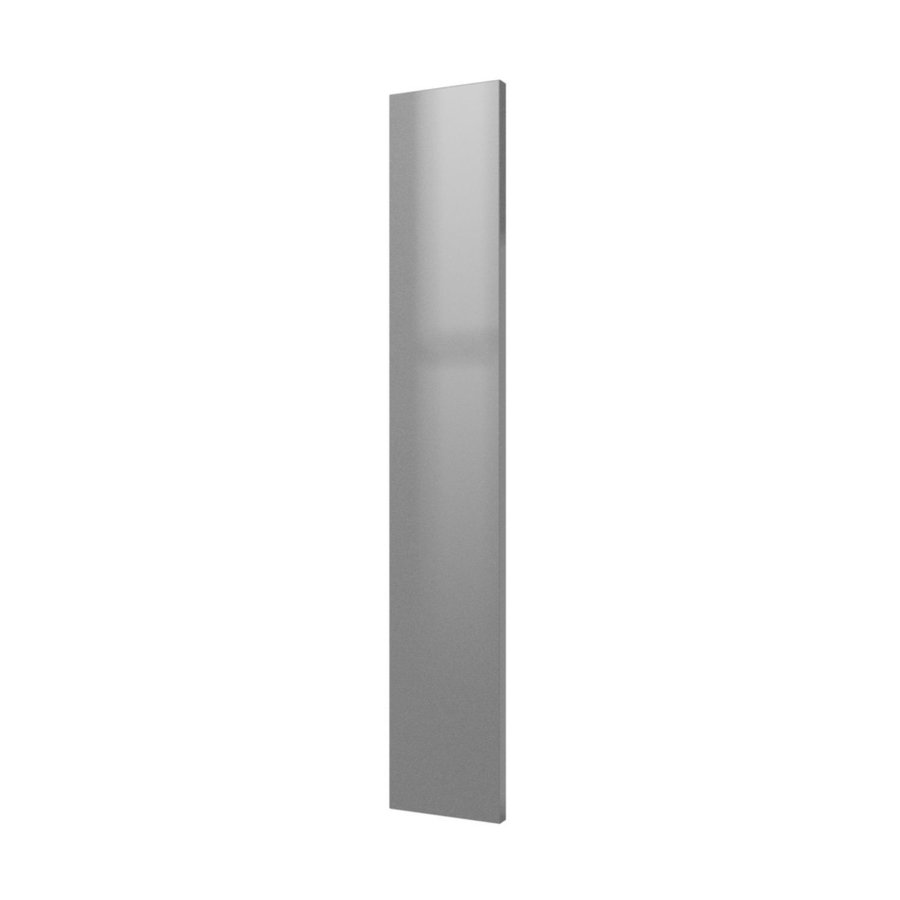 Designradiator Plieger Perugia 535 Watt Middenaansluiting 180,6x30,4 cm Zilver Metallic