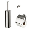 Geesa Toiletset Accessoires Geesa Nemox met Toiletborstel Toiletrolhouder en Handdoekhaak RVS