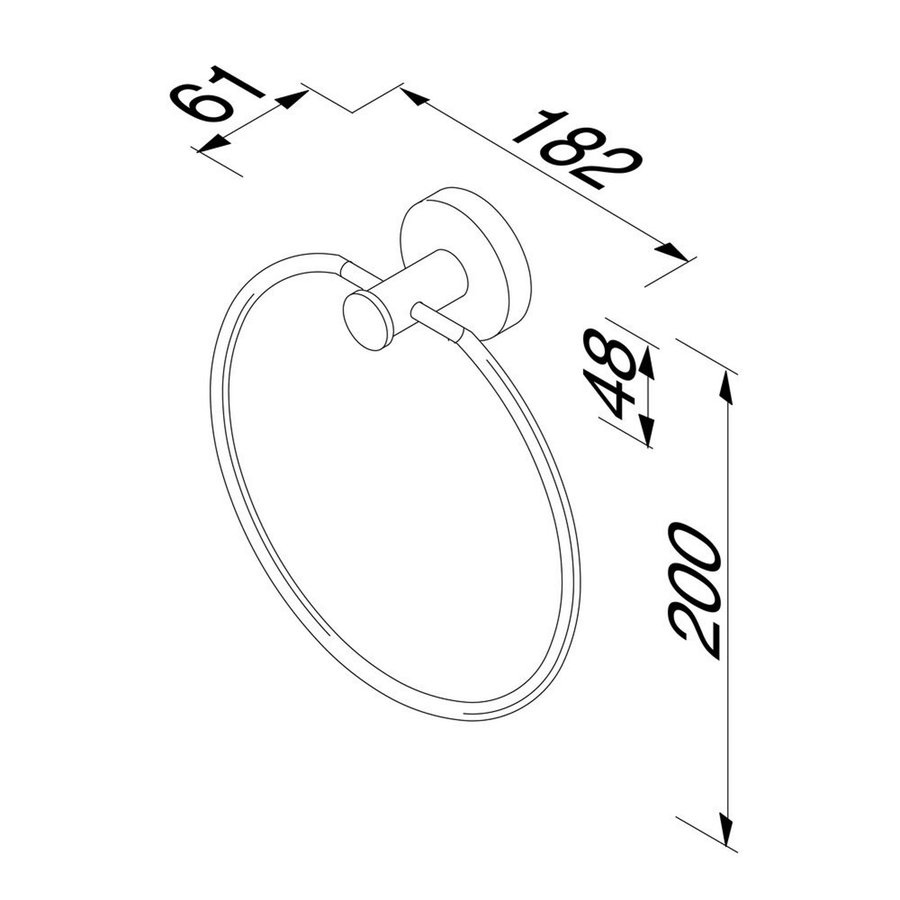 Handdoekring Geesa Nemox Zwart