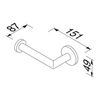 Toiletrolhouder Geesa Nemox Geborsteld Goud