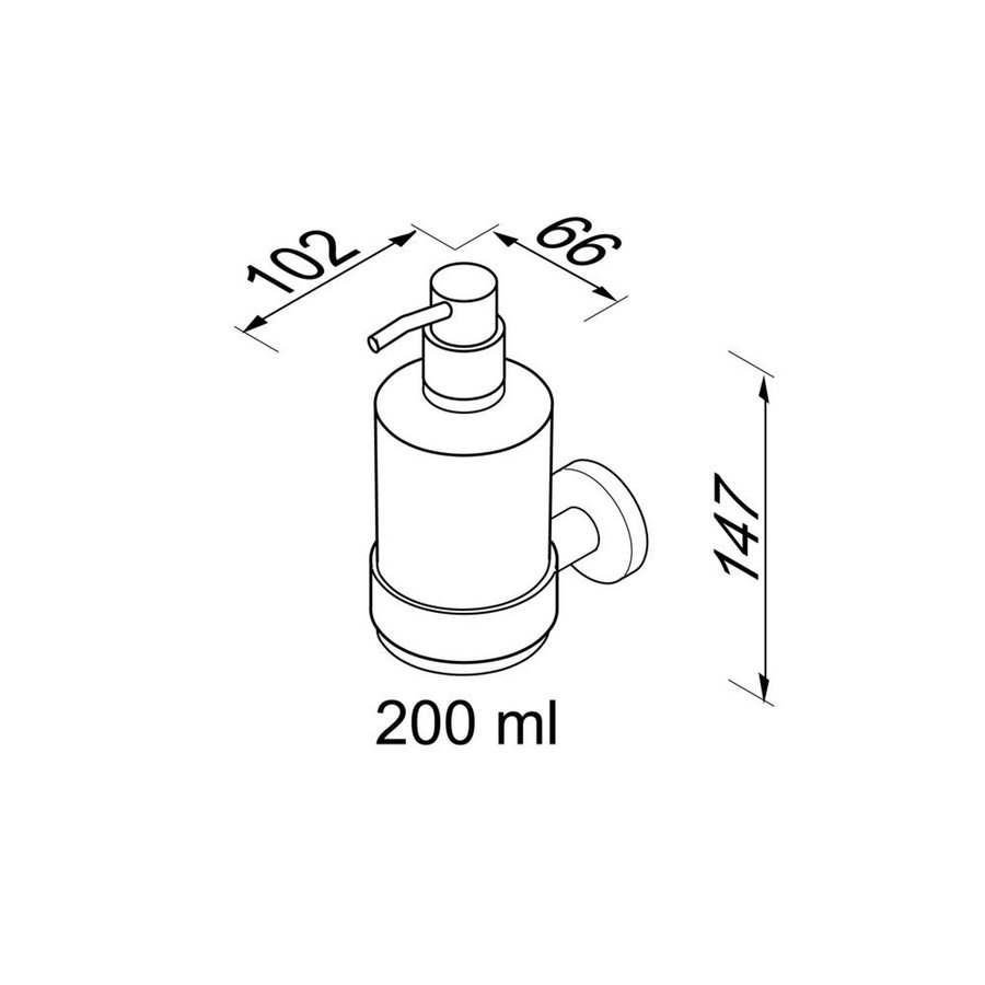 Zeepdispenser Geesa Nemox 200 ml Hangend Geborsteld Zwart