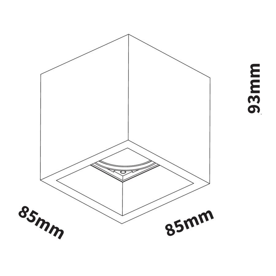 Spot Aquasplash Daniel Aluminium 745Lm 9,2W Wit Met Zwarte Anti-Glare Ring