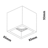 Spot Aquasplash Daniel Aluminium 745Lm 9,2W Zwart Met Witte Anti-Glare Ring