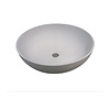 Waskom Njoy Solidthin Rond 39 cm Met Pop-Up Solid Surface Mat Wit