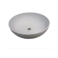 Waskom Njoy Solidthin Rond 39 cm Met Pop-Up Solid Surface Mat Wit