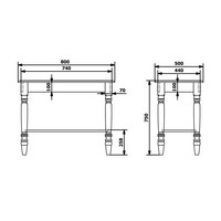 Onderkast Sapho Cimbura 80x50x75cm Gebeitst Sparrenhout