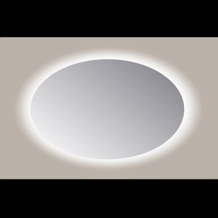 Spiegel Ovaal Sanicare Q-Mirrors 90x140 cm PP Geslepen LED Cold White Met Sensor