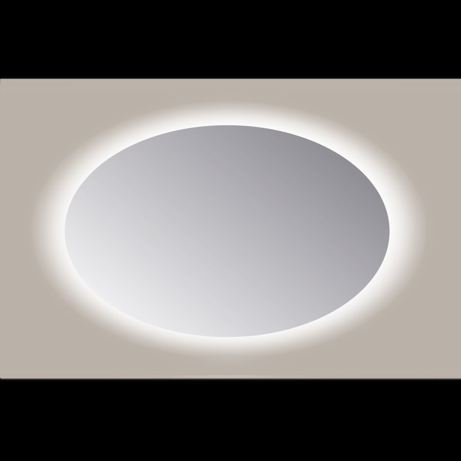 Spiegel Ovaal Sanicare Q-Mirrors 60x80 cm PP Geslepen LED Warm White Met Sensor