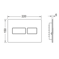 Bedieningsplaat TECE Solid Mat Wit