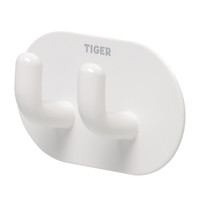 Handdoekhaak Tiger Rondo Double 2 Haken Wit